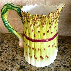 Vintage Ceramic Asparagus/Veggie Pitcher